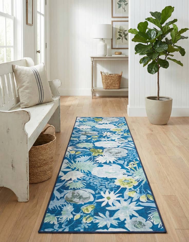 Detail image of 2' x 8' Easy-Clean Jill Zarin Caribbean Indoor / Outdoor Runner Rug