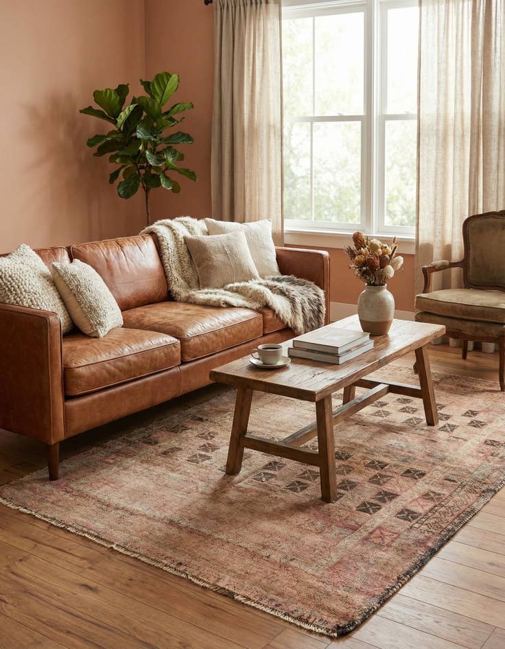 Detail image of 3' 10 x 5' 10  Hand Knotted Ultra Vintage Persian Wool Rug