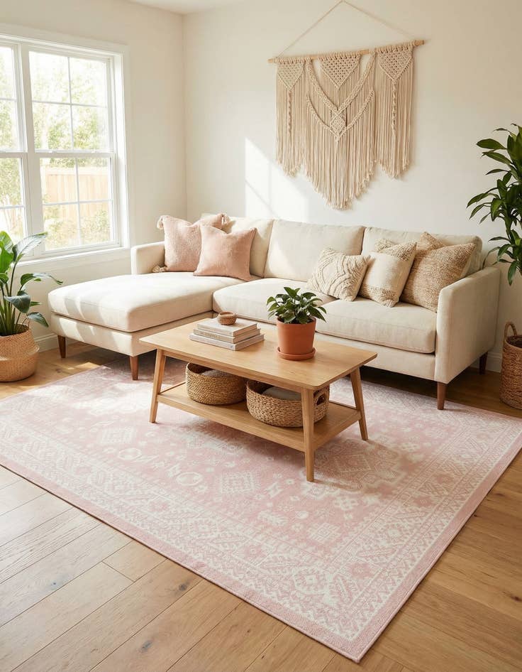 Detail image of 7' x 10'  Washable Aztec Indoor / Outdoor Rug