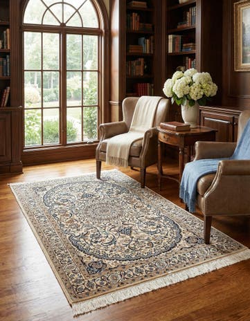 3' x 5' 1 Hand Knotted Nain Rug