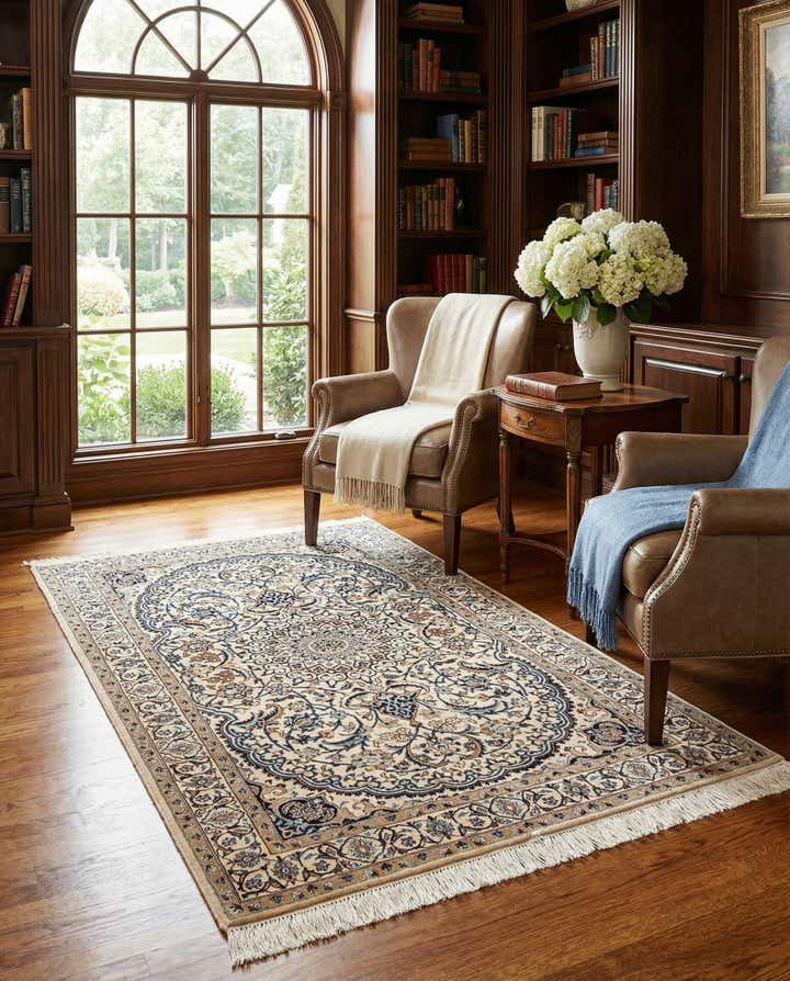 3' x 5' 1 Hand Knotted Nain Rug