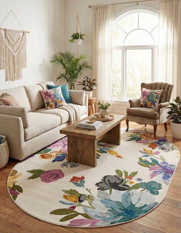 7' 1 x 10' Blossom Oval Rug