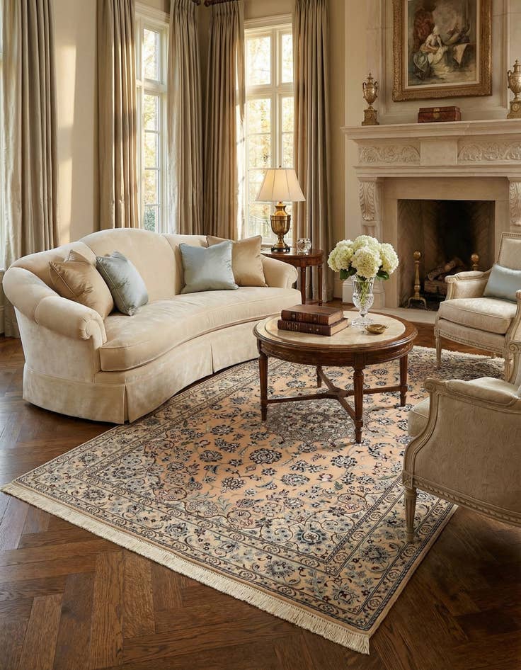 Detail image of 4' 2 x 6' Nain Rug