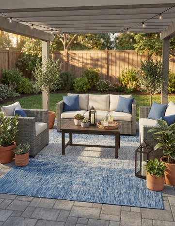 6' x 9' Easy-Clean Modern Indoor / Outdoor Rug