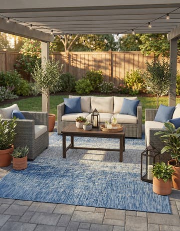 6' x 9' Easy-Clean Modern Indoor / Outdoor Rug