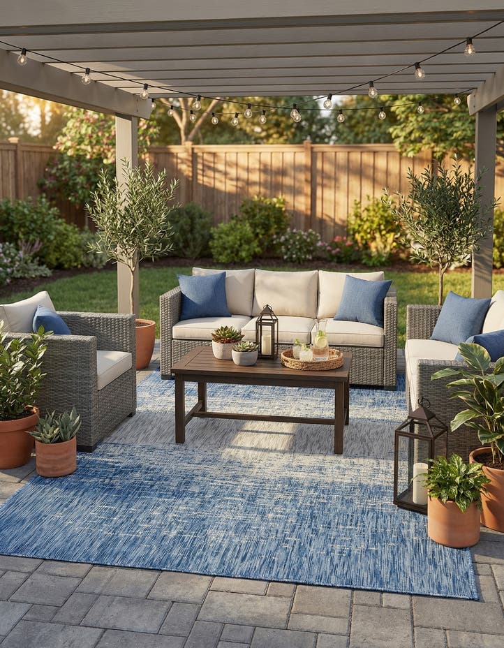 6' x 9' Easy-Clean Modern Indoor / Outdoor...