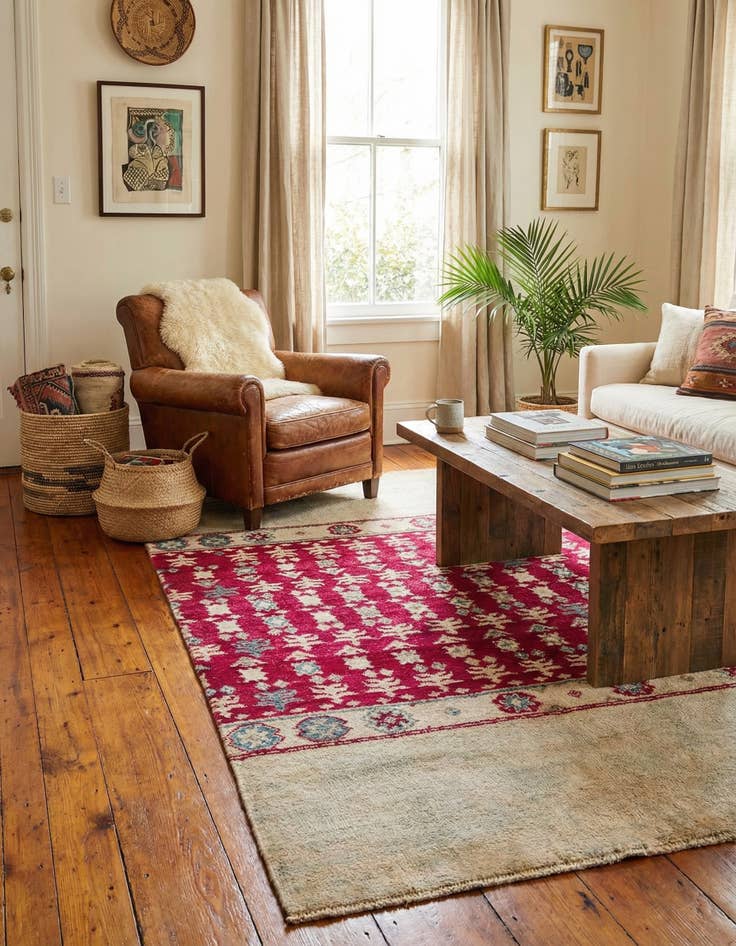 Detail image of  5' 1 x 7' 11  Hand Knotted Darya Wool Rug