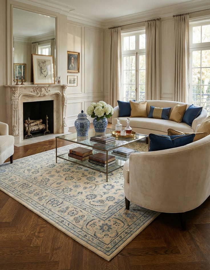 Detail image of 6' 7 x 8' 2 Nain Square Rug