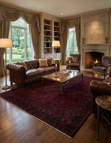 6' 9 x 9' 8 Hand Knotted Khal Mohammadi Wool Rug