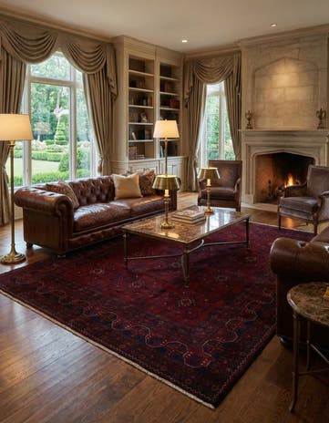 6' 9 x 9' 8 Hand Knotted Khal Mohammadi Wool Rug