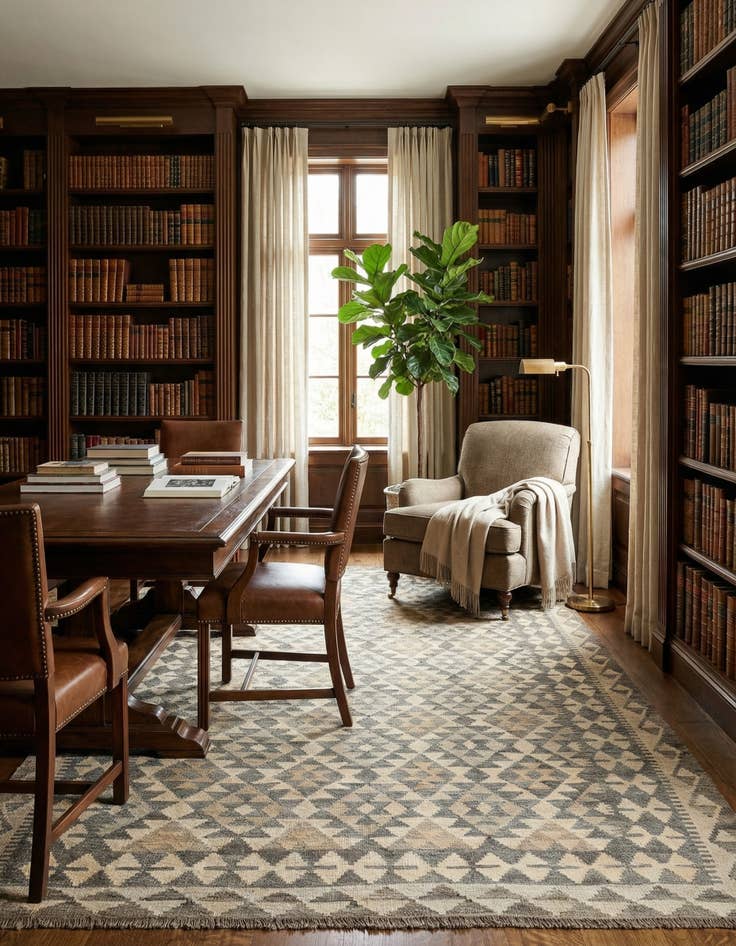 Detail image of 5' 2 x 6' 11  Hand Woven Kilim Maymana Wool Rug