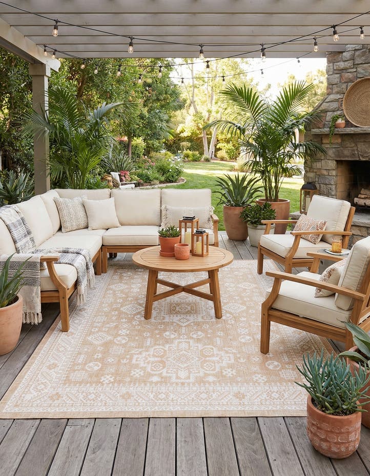 9' x 12' Easy-Clean Aztec Indoor / Outdoor ...