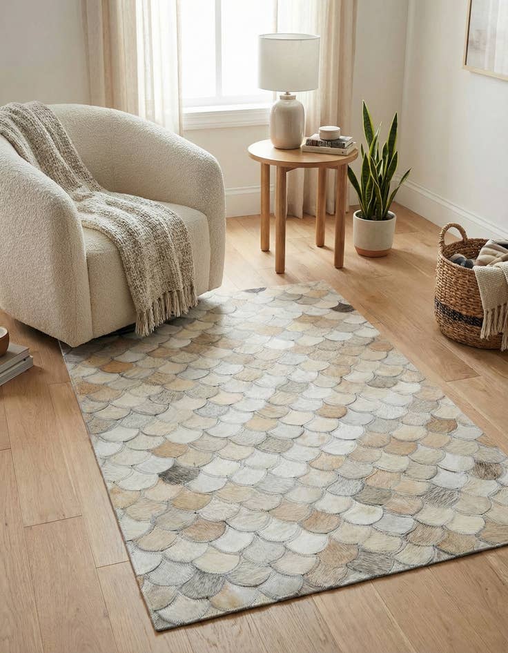 Detail image of 2' x 3' 1 Cowhide Leather Rug