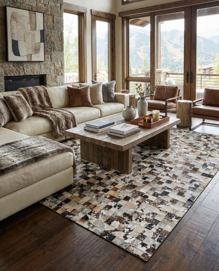 8' 2 x 9' 11 Cowhide Stocks Rug