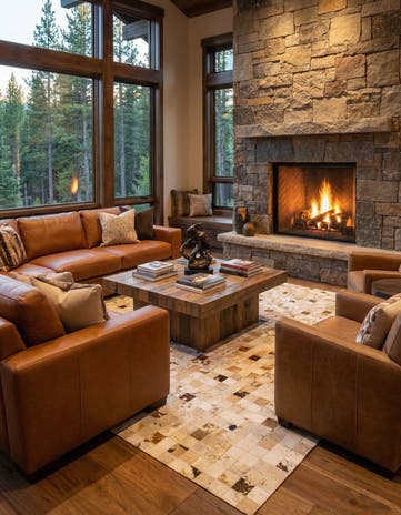 8' 1 x 9' 9 Cowhide Stocks Rug