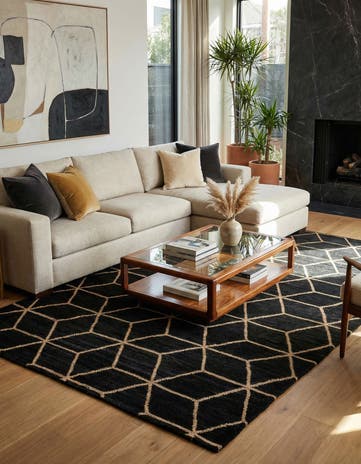 6' 5 x 9' 9 Hand Knotted Darya Wool Rug