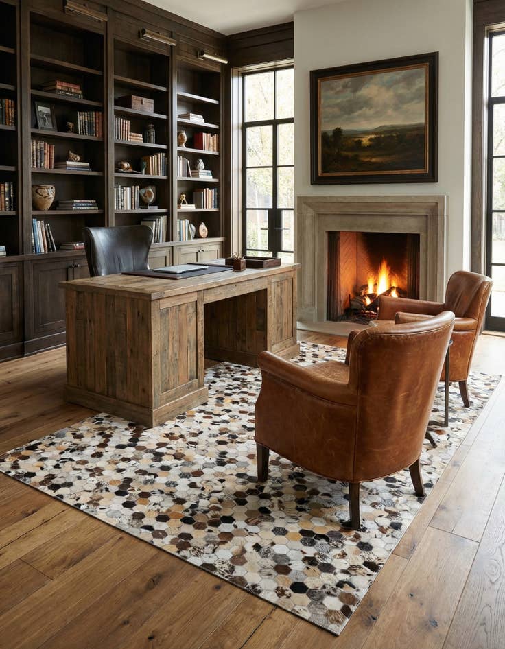 Detail image of  5' 1 x 8' Cowhide Rug