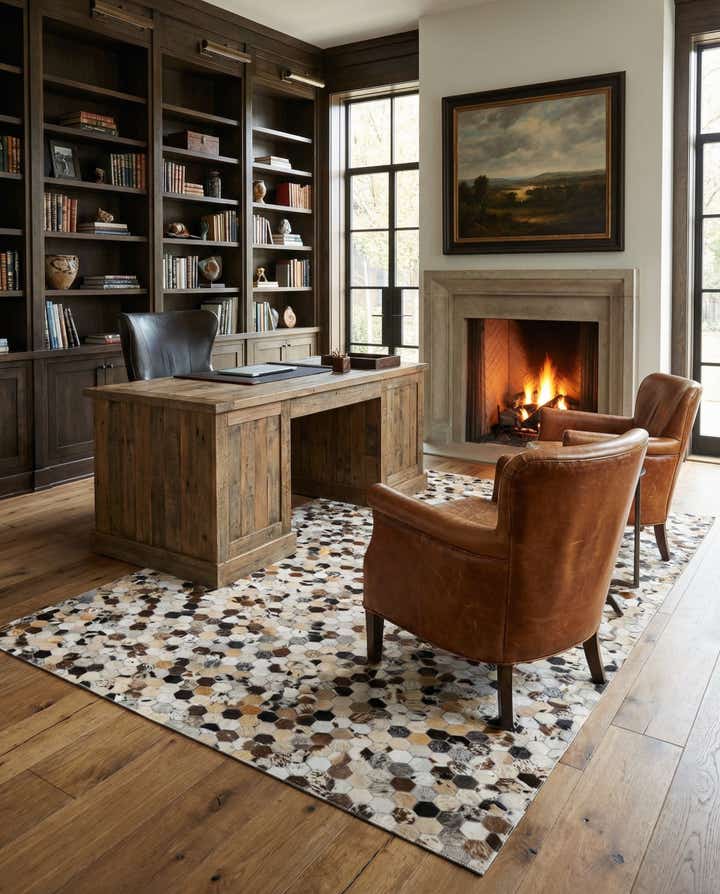 5' 1 x 8' Cowhide Rug