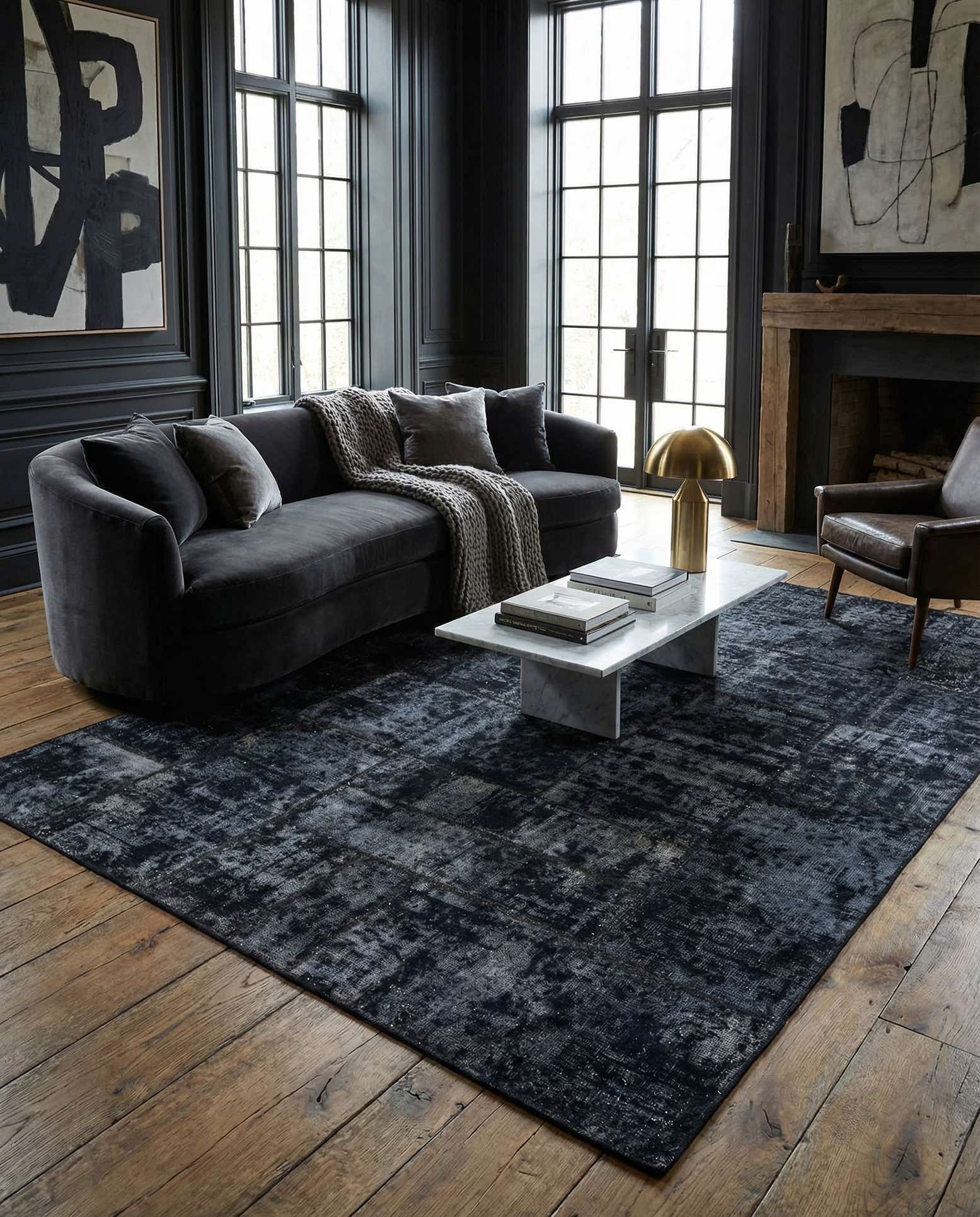5' 8 x 7' 10 Hand Knotted Ultra Vintage Persian Wool Rug