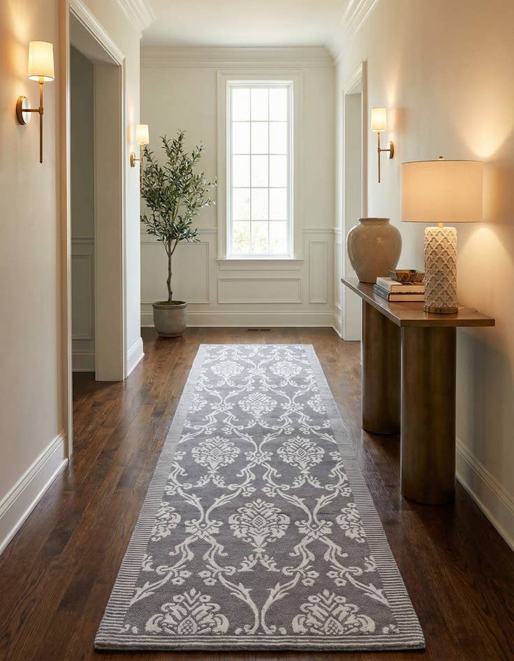 Detail image of 2' 11 x 10'  Hand Knotted Darya Wool Runner Rug