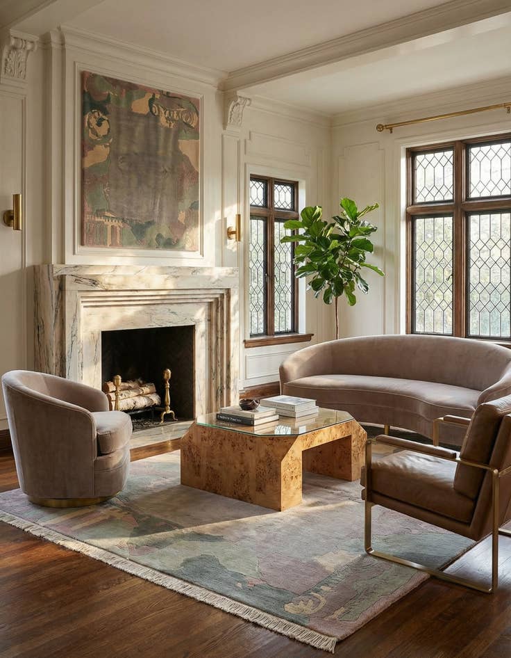 Detail image of 6' 7 x 8'  Hand Knotted Tibet Wool Rug