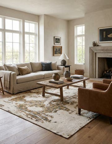 7' x 9' 9 Hand Knotted Ultra Vintage Persian Wool Rug