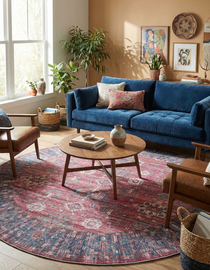 10' 6 x 10' 6 Washable Maahru Round Rug