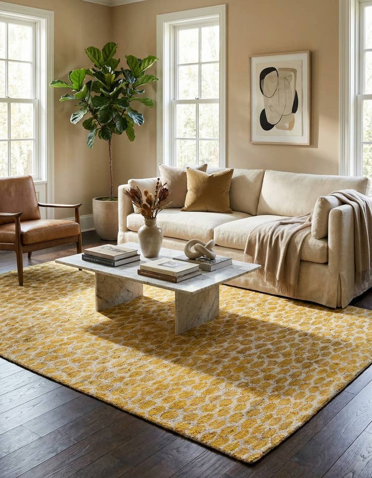 Detail image of 6' x 9'  Hand Knotted Darya Wool Rug