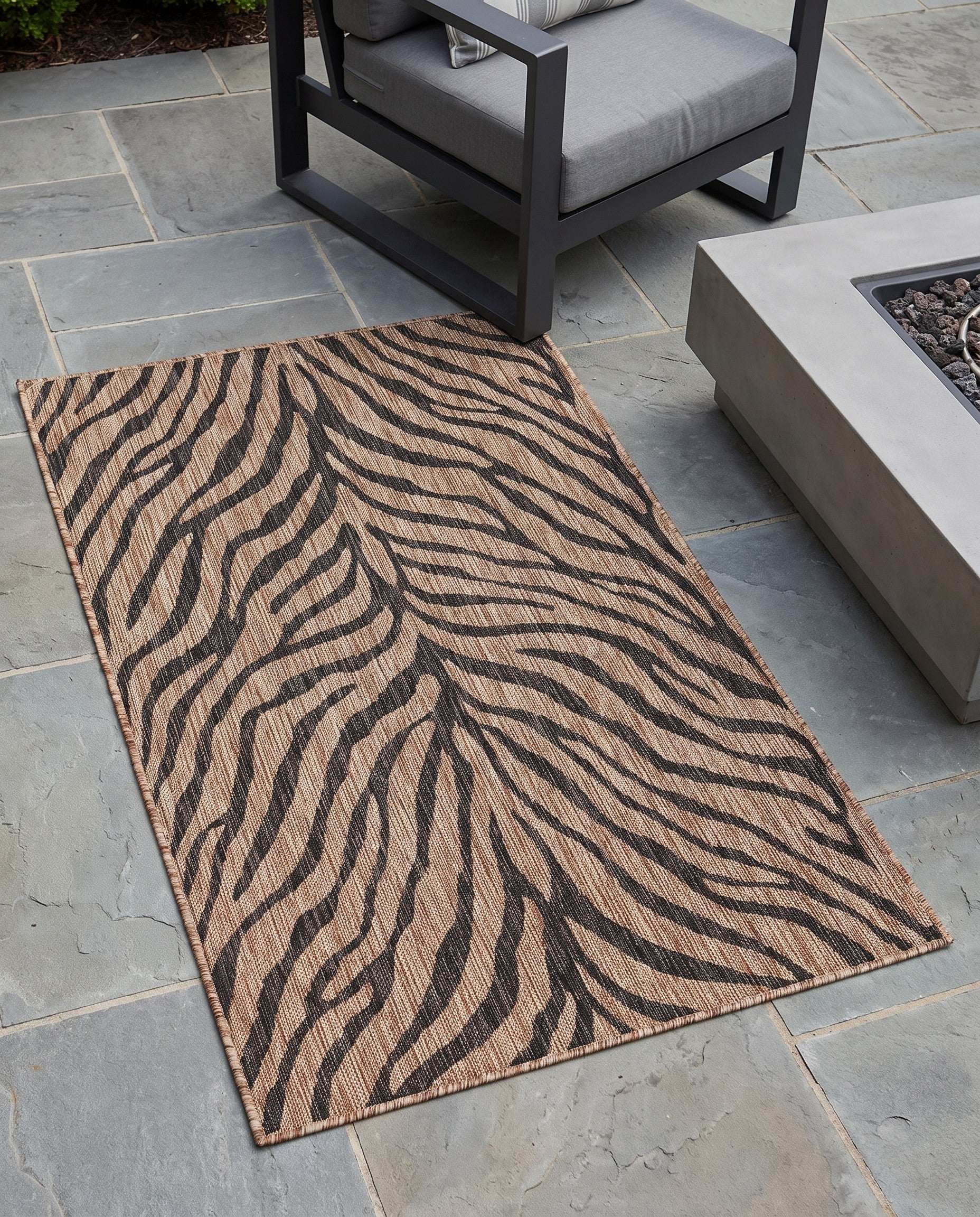 3' x 5' 3 Easy-Clean Safari Indoor / Outdoor Rug