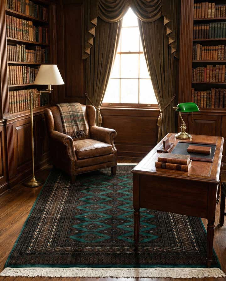 4' x 5' 10 Hand Knotted Bokhara Oriental Wool Rug