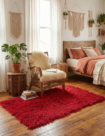 2' 5 x 4' 6 Hand Knotted Moroccan Wool Rug