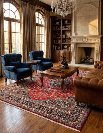 7' 9 x 11' 1 Mashad Wool Rug