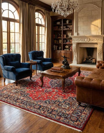 7' 9 x 11' 1 Mashad Wool Rug