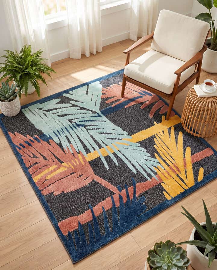 5' 3 x 5' 3 Easy-Clean Belize Indoor / Outdoor Square Rug