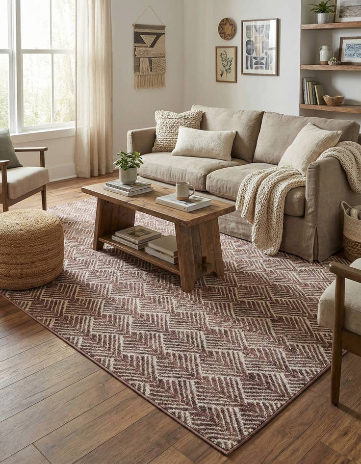 Detail image of  5' 3 x 8' Eco Trellis Rug