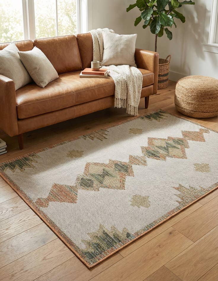 Detail image of 4' x 6'  Washable Baja Indoor / Outdoor Rug