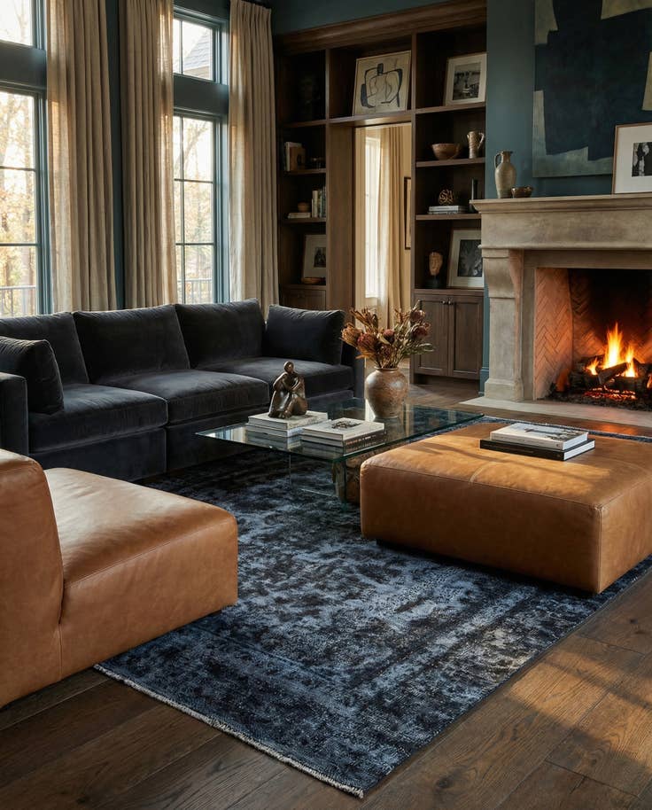 Detail image of 5' 6 x 9' Hand Knotted Ultra Vintage Persian Wool Rug