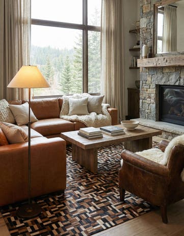 4' 11 x 7' 10 Cowhide - Patchwork Rug