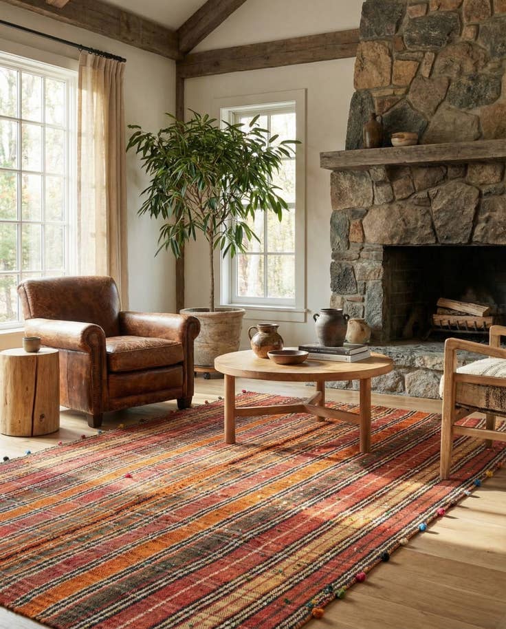 Detail image of 4' 9 x 6' 10 Jajim Rug