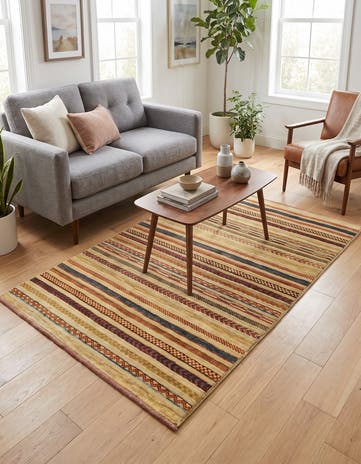 4' x 5' 9 Hand Knotted Modern Ziegler Rug