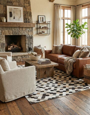 5' 1 x 8' 1 Cowhide Stocks Rug