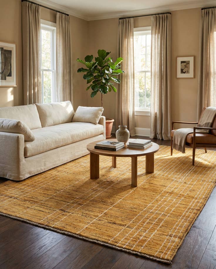 Detail image of 5' 7 x 8' 3 Hand Knotted Darya Wool Rug