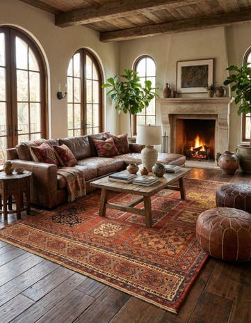 4' 10 x 6' 7 Luribaft Wool Rug