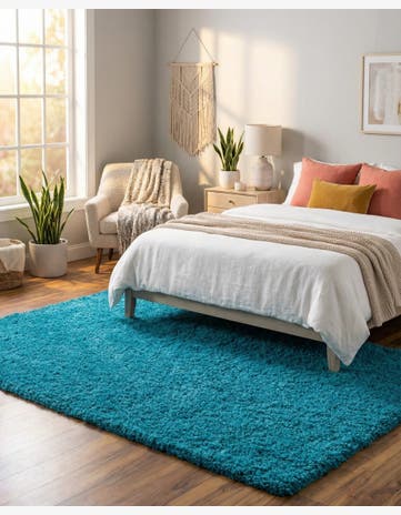 6' x 9' Solid Shag Rug