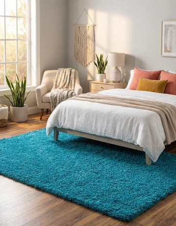 6' x 9' Solid Shag Rug