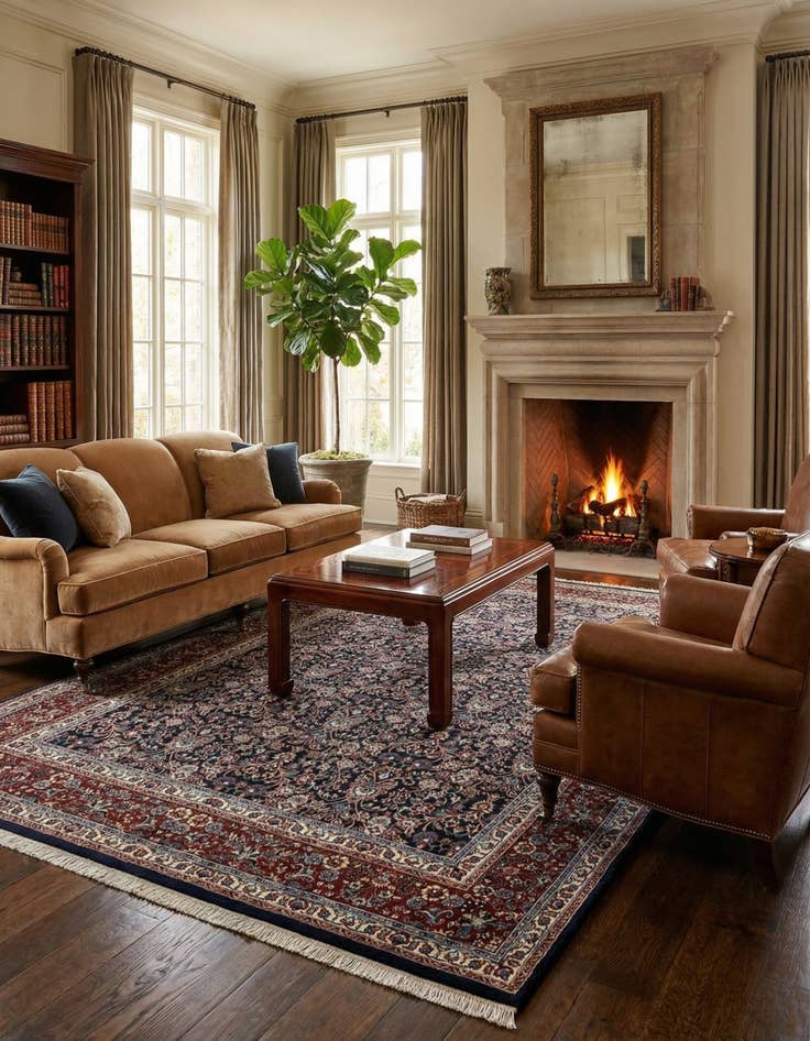 Detail image of 6' 6 x 9' 7  Hand Knotted Mood Wool Rug