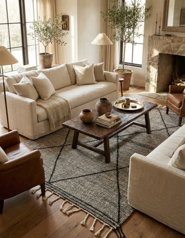 5' 2 x 8' 3 Hand Knotted Moroccan Wool Rug