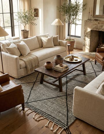 5' 2 x 8' 3 Hand Knotted Moroccan Wool Rug