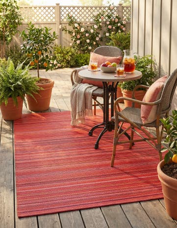 Red Easy-Clean Vista Breeze Indoor / Outdoor Rug
