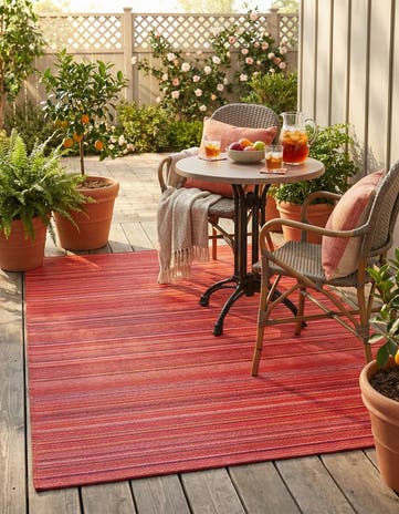 Red Easy-Clean Vista Breeze Indoor / Outdoor Rug